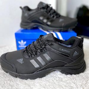 Кроссовки Adidas Climaproof черные кожаные