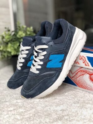 Кроссовки New Balance (Нью Баланс) 997 синие на платформе