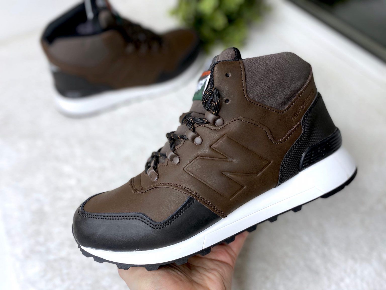 Кроссовки New Balance 755 Trail высокие коричневые с мехом купить на ...