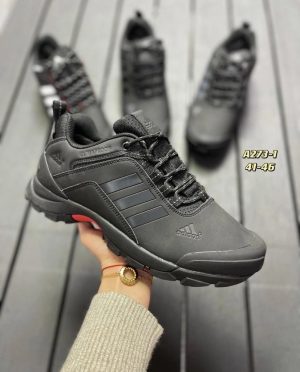 Кроссовки Adidas Climaproof черные кожаные