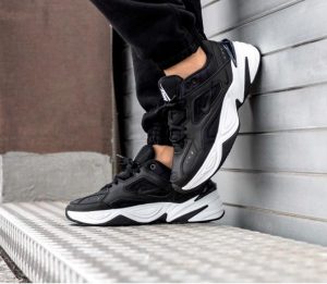 Кроссовки Nike M2 Tecno черные с белой подошвой