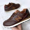 Кроссовки New Balance (Нью Баланс) 574 коричневые с красным