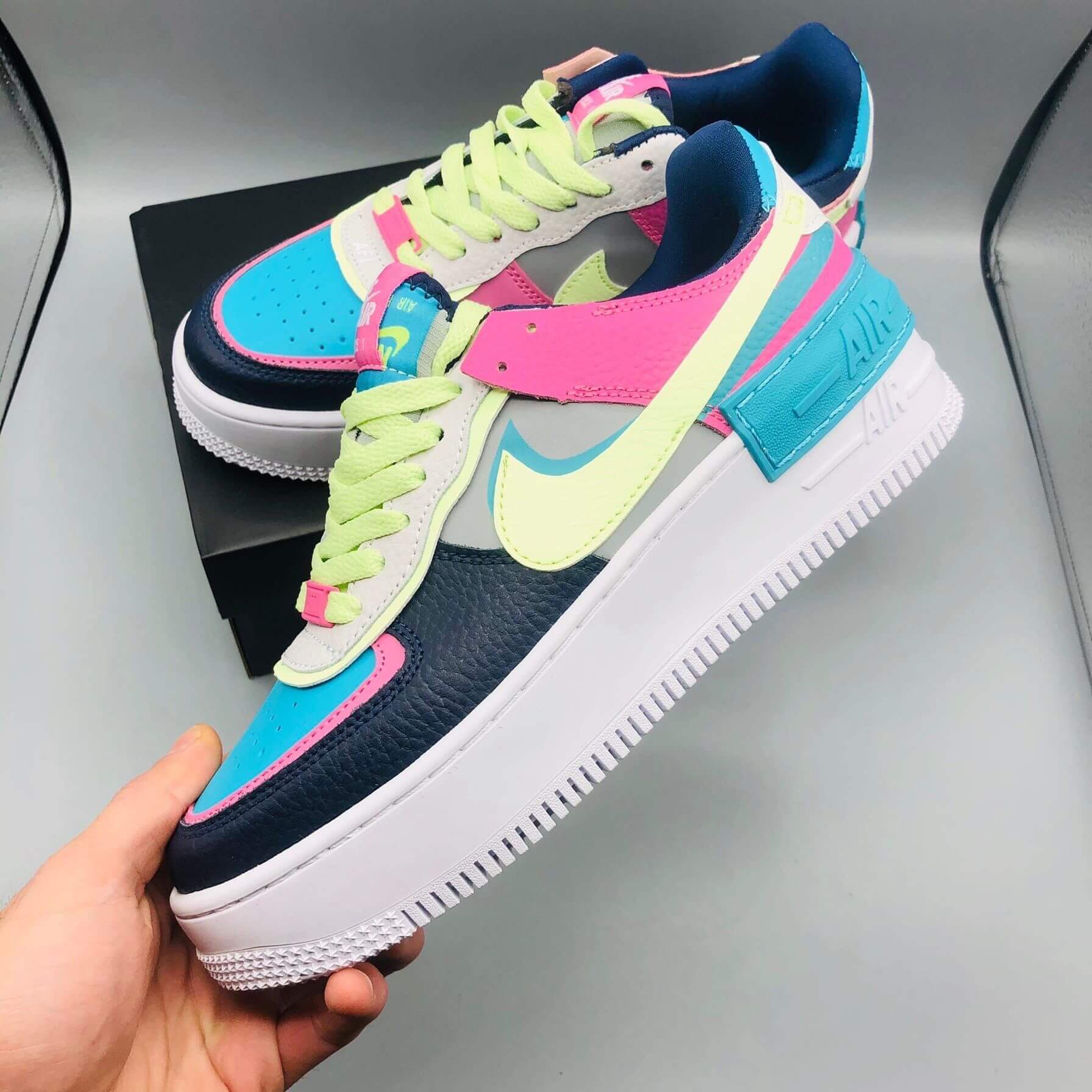 pink and grey air force 1 shadow