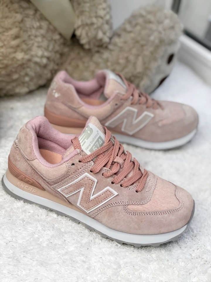Кроссовки женские New Balance 574 розовые пепел - Room78