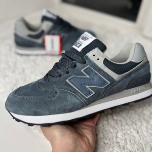 New Balance 574 Мокрый асфальт серо-голубые