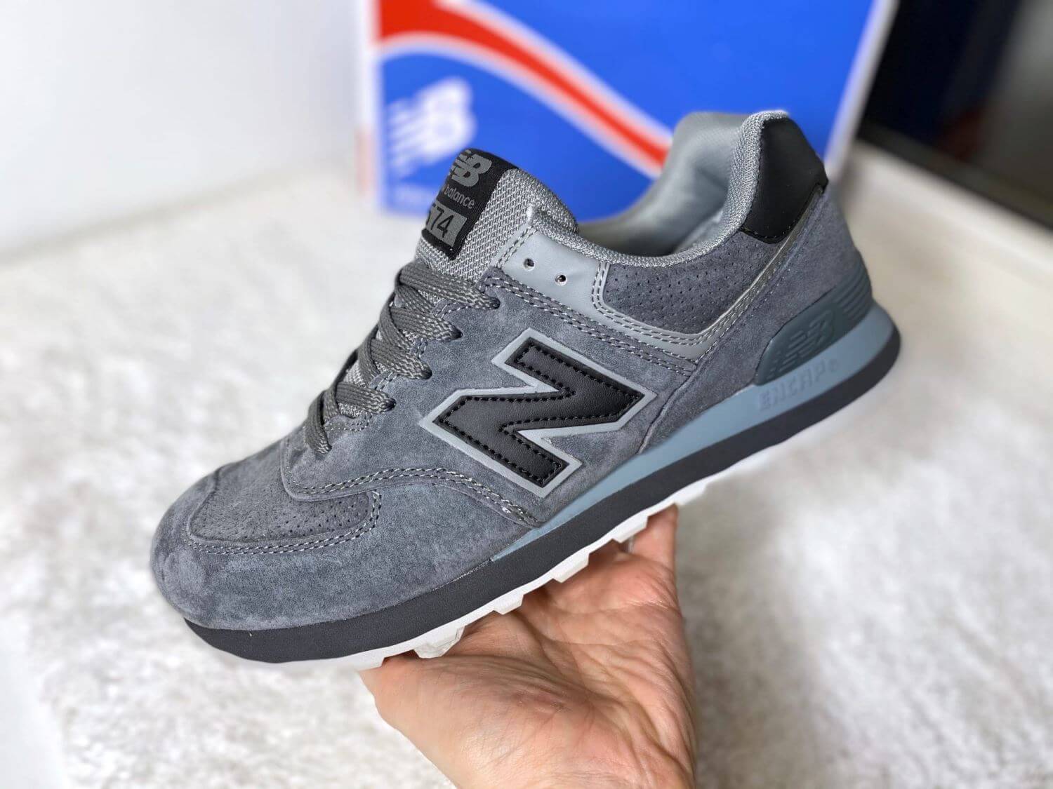 Кроссовки New Balance 574 мужские серые и темно-серые