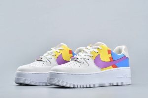 Кроссовки Nike Air Force Sage low lx white yellow