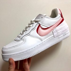Кеды Nike Air Force Shadow New белые с розовым