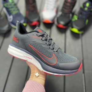 Кроссовки Nike Zoom серые с красным
