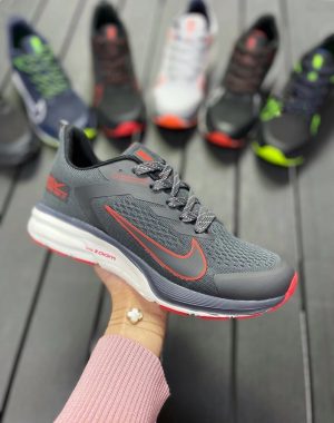 Кроссовки Nike Zoom серые с красным