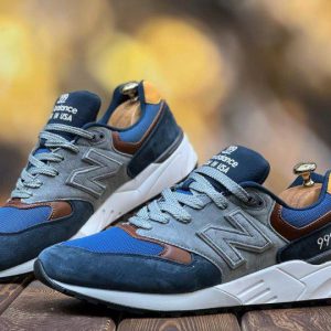 Кроссовки New Balance (Нью Баланс) 999 сине-серо-голубые