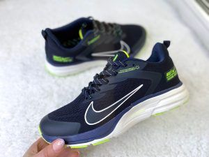 Кроссовки Nike Zoom синие с салатовым