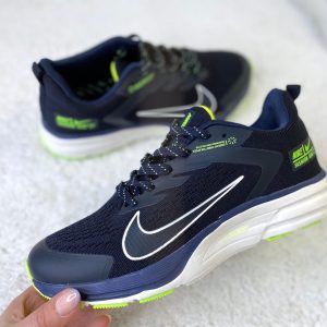 Кроссовки Nike Zoom синие с салатовым