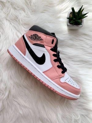 Кроссовки Nike Air Jordan 1 Mid GS PINK QUARTZ