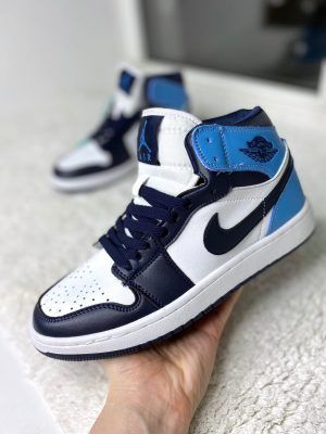 Кеды Nike Air Jordan синие с голубым