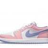 Кеды Nike Air Jordan 1 Low розовые с фиолетовым