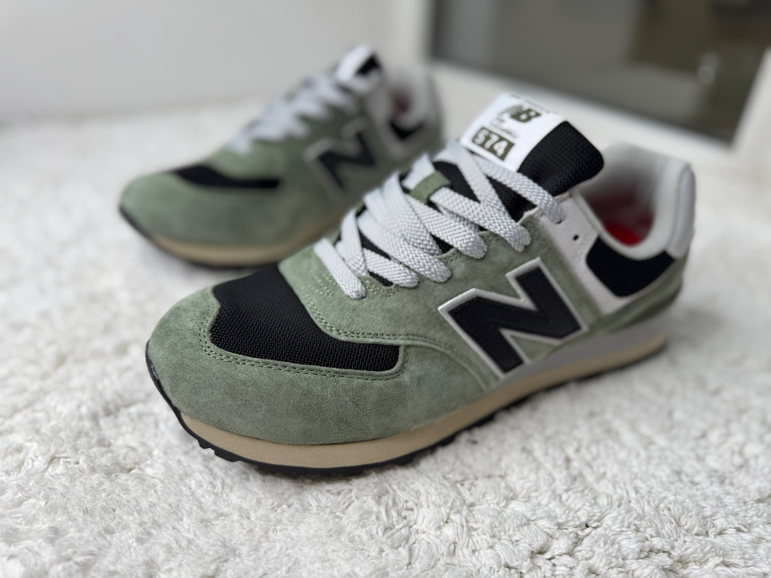 New Balance 574 зеленые Spring