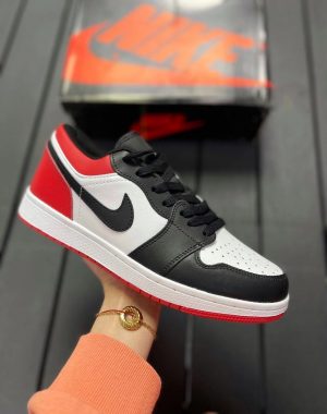 Nike Air Jordan Low черные с красным