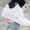 Кеды Nike Air Force Low White Pink-Blue Swoosh