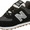 Кроссовки New Balance 574 черные с белым Ворон