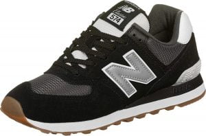 Кроссовки New Balance 574 черные с белым Ворон