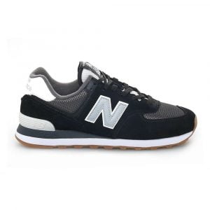 Кроссовки New Balance 574 черные с белым Ворон