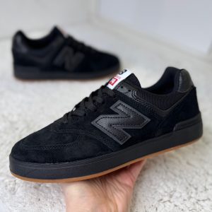 New Balance 574 кеды черные