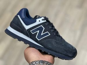 Кроссовки New Balance 574 темно-серые с синим