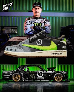 Кеды Nike Air Jordan 1 Retro Low х Travis Scott x Ken Block "Hoonigan"