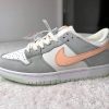 Кеды Nike Dunk Low серые с оранжевым