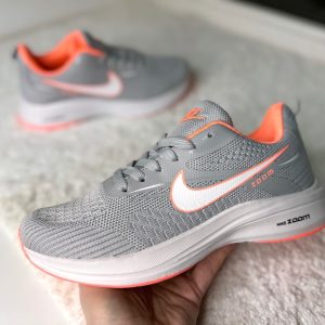 Кроссовки Nike Zoom серые с оранжевым