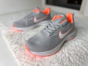 Кроссовки Nike Zoom серые с оранжевым