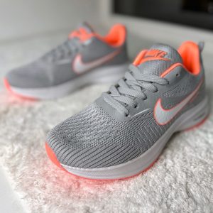 Кроссовки Nike Zoom серые с оранжевым