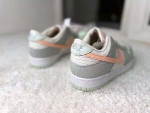 Кеды Nike Dunk Low серые с оранжевым