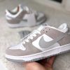 Nike Dunk Low серые с красным задником