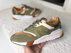 Кроссовки New Balance 997 зелёные с жёлтым Гавайи