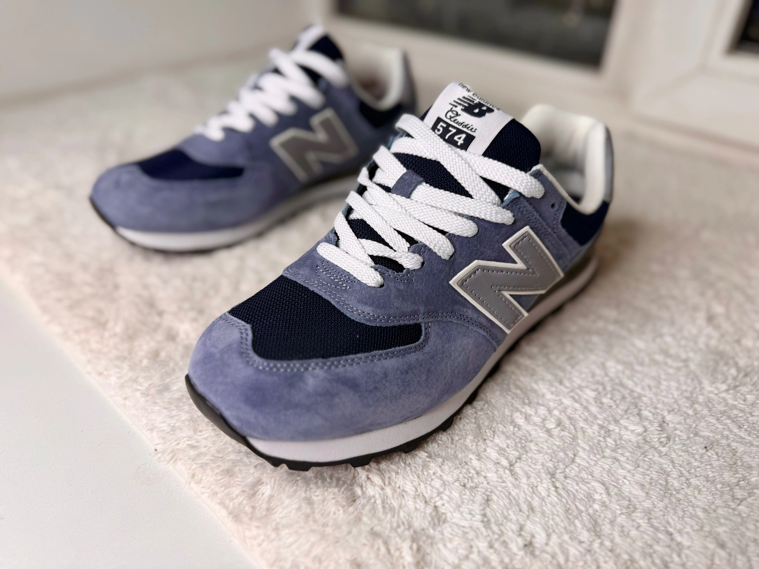 New Balance 574 Blue-Milk голубые