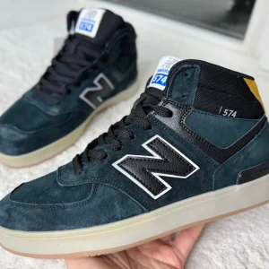 Кеды New Balance 574 синие с мехом