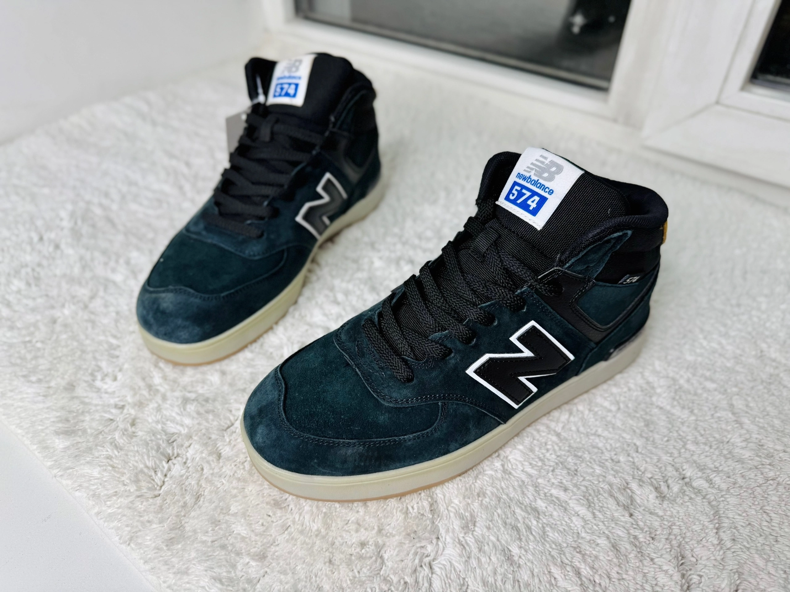 Кеды New Balance 574 синие с мехом