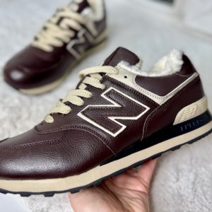 New Balance 574 коричневые с мехом New