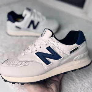 New Balance 574 белые с синим