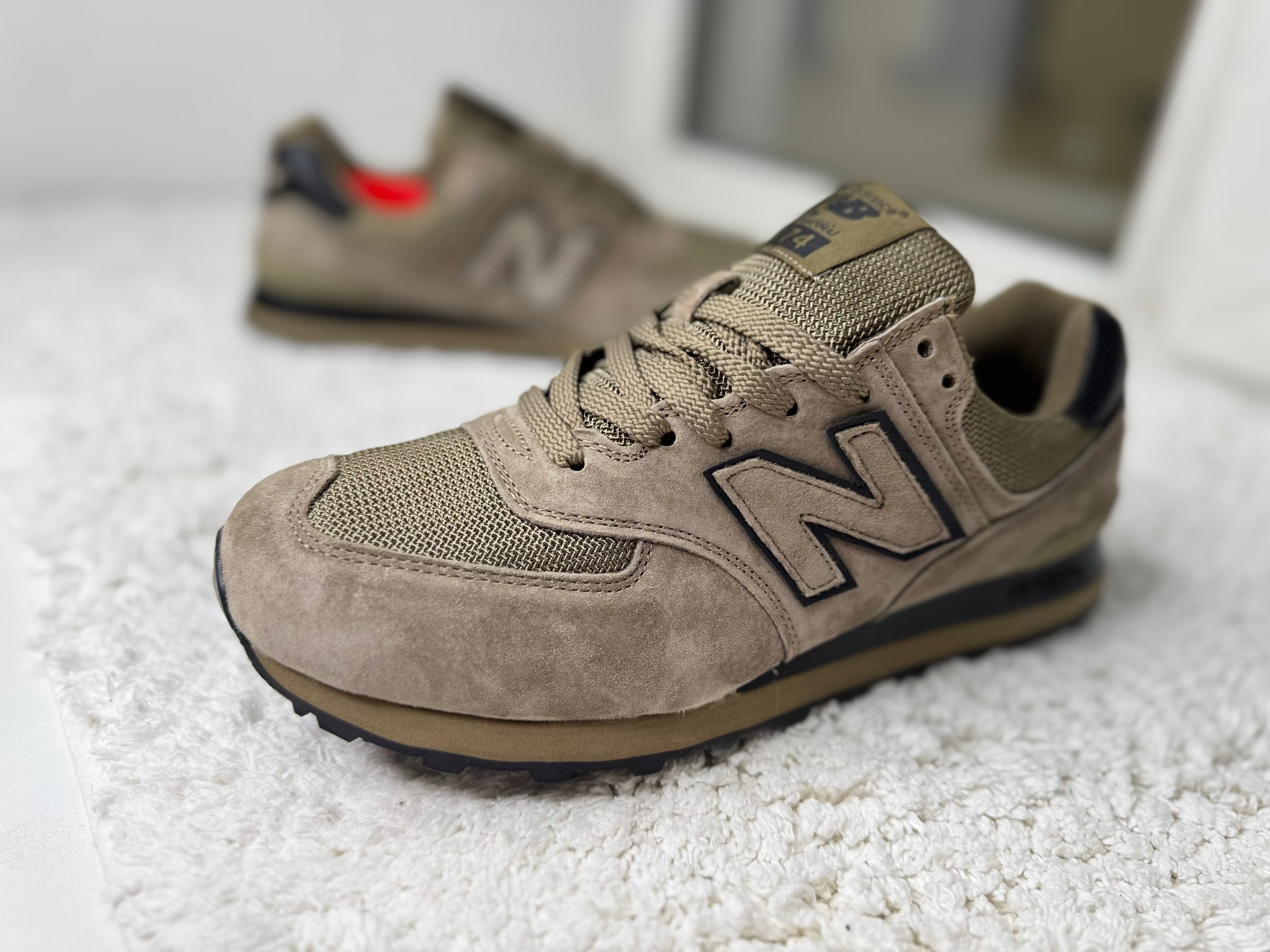 New Balance 574 Хаки с темной подошвой New Balance 574 Хаки с темной подошвой