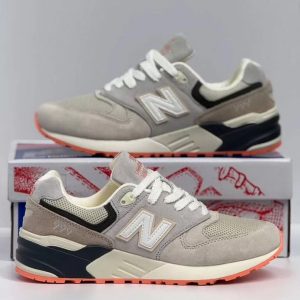 New Balance 999 бежевые с оранжевым