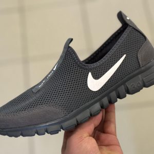 Nike Free Run темно-серые без шнурков