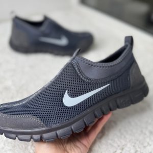Nike Free Run темно-серые без шнурков