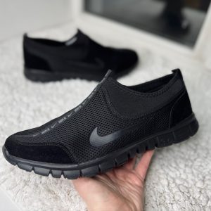 Nike без шнурков черные Великан