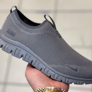 Nike серые летние без шнурков
