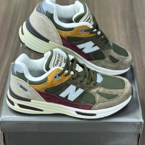 New Balance 991 зеленые с желтым