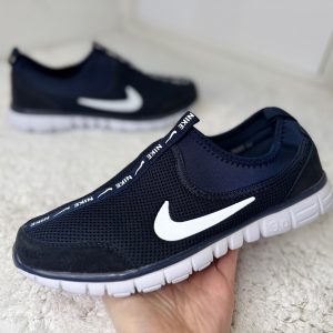 Nike Free Run синие без шнурков