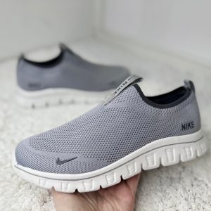 Nike серые летние без шнурков